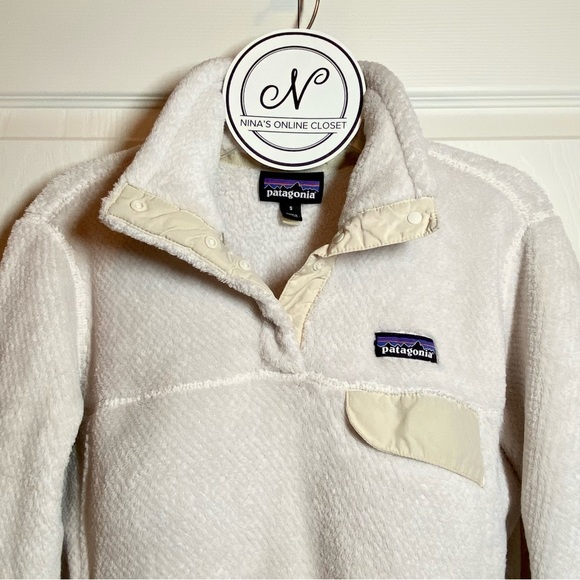 PATAGONIA Women’s Re-Tool Snap T Fleece Pullover Off White/Cream Size S - Picture 5 of 8